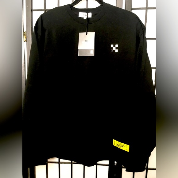 Takeon Black long sleeve sweatshirt Sz M - Picture 1 of 4